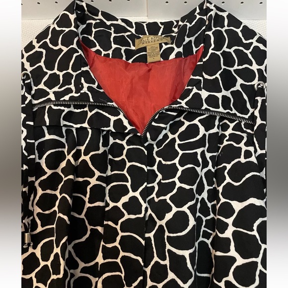 Peck & Peck Weekend Giraffe Print Jacket Women’s Sz L 25.00 - Picture 2 of 4